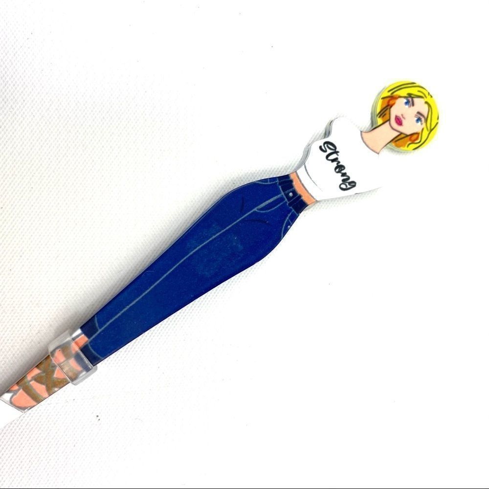 beauty secrets tweezers - blonde w tshirt and jeans w “strong” on tee new w tag - Picture 2 of 5